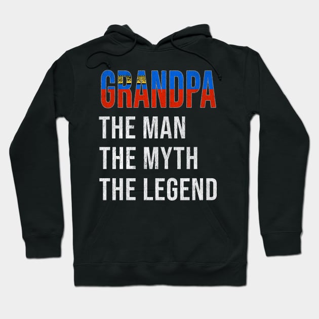 Grand Father Liechtensteiner Grandpa The Man The Myth The Legend - Gift for Liechtensteiner Dad With Roots From  Liechtenstein Hoodie by Country Flags